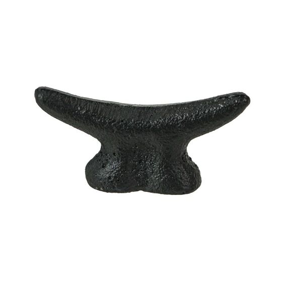Set of 3 Matte Black Cast Iron Boat Cleat Drawer Pulls: 2.5 Inches Long - Picture 1 of 4